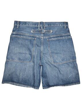 Zara Cinch Back Vintage Jean Shorts Mens Size 38 Dark Wash Denim Jorts NWT